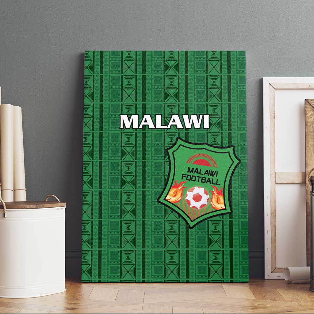 Malawi Football Canvas Wall Art Go Champions - Green - African Pride