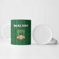 Custom Malawi Football Ceramic Mug Come On Flames - Green