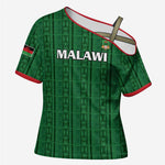 Custom Malawi Football Cross Shoulder Shirt Come On Flames - Green