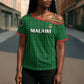 Custom Malawi Football Cross Shoulder Shirt Come On Flames - Green