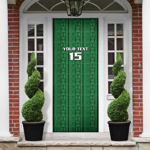 Custom Malawi Football Door Cover Come On Flames - Green