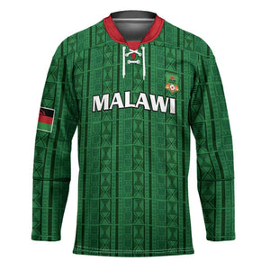 Custom Malawi Football Hockey Jersey Come On Flames - Green