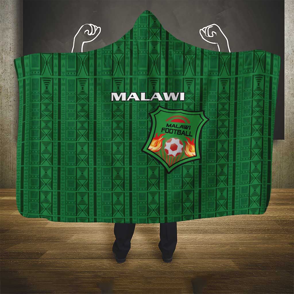 Malawi Football Hooded Blanket Go Champions - Green - African Pride