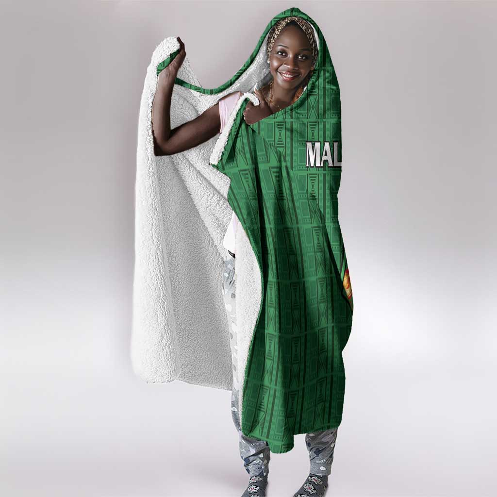 Malawi Football Hooded Blanket Go Champions - Green - African Pride