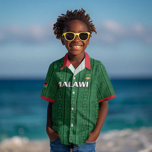 Custom Malawi Football Kid Hawaiian Shirt Go Champions - Green - African Pride