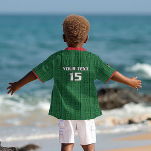 Custom Malawi Football Kid Hawaiian Shirt Go Champions - Green - African Pride