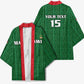 Custom Malawi Football Kimono Come On Flames - Green