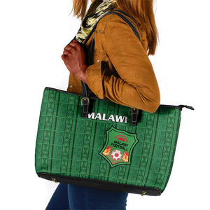 Malawi Football Leather Tote Bag Go Champions - Green - African Pride