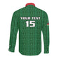 Custom Malawi Football Long Sleeve Button Shirt Go Champions - Green - African Pride