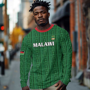Custom Malawi Football Long Sleeve Shirt Go Champions - Green - African Pride