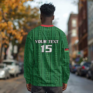 Custom Malawi Football Long Sleeve Shirt Go Champions - Green - African Pride