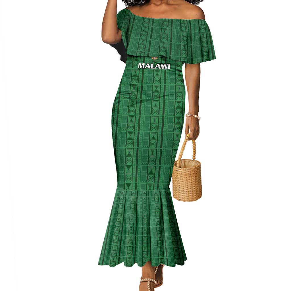 Custom Malawi Football Mermaid Dress Go Champions - Green - African Pride