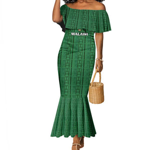Custom Malawi Football Mermaid Dress Go Champions - Green - African Pride
