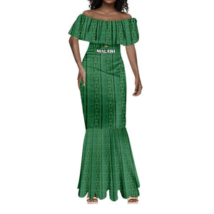 Custom Malawi Football Mermaid Dress Go Champions - Green - African Pride