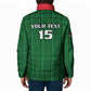Custom Malawi Football Padded Jacket Come On Flames - Green