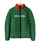 Custom Malawi Football Padded Jacket Come On Flames - Green