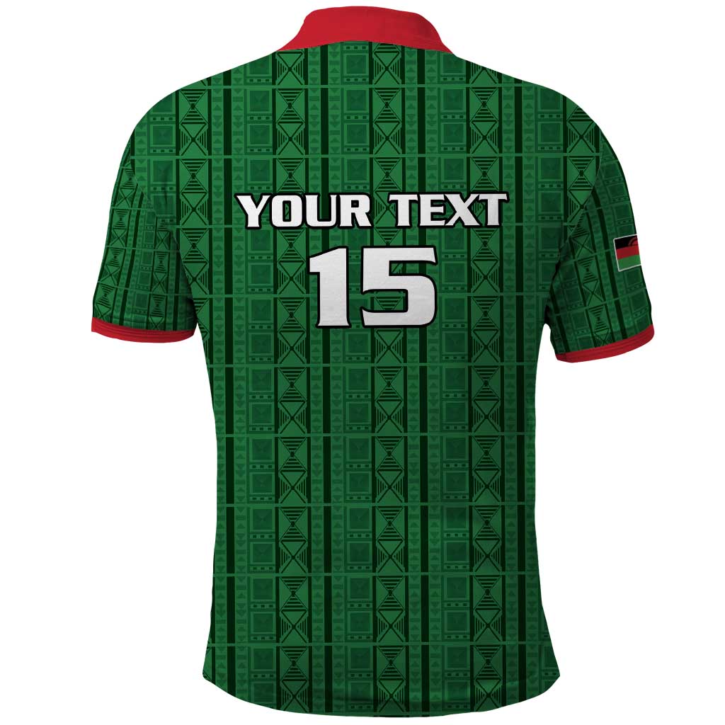 Custom Malawi Football Polo Shirt Go Champions - Green - African Pride