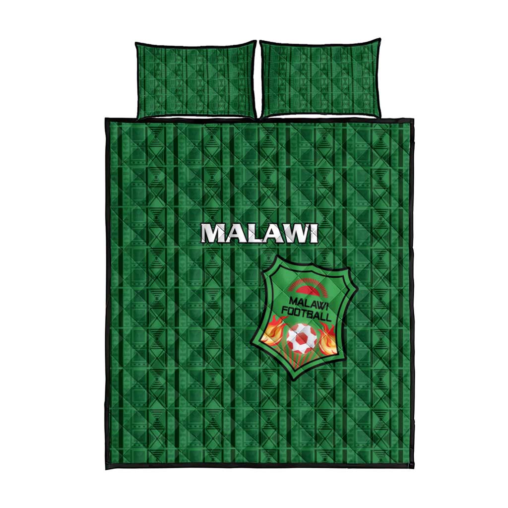 Malawi Football Quilt Bed Set Go Champions - Green - African Pride