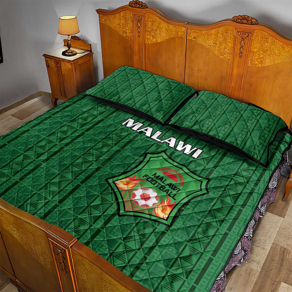 Malawi Football Quilt Bed Set Go Champions - Green - African Pride