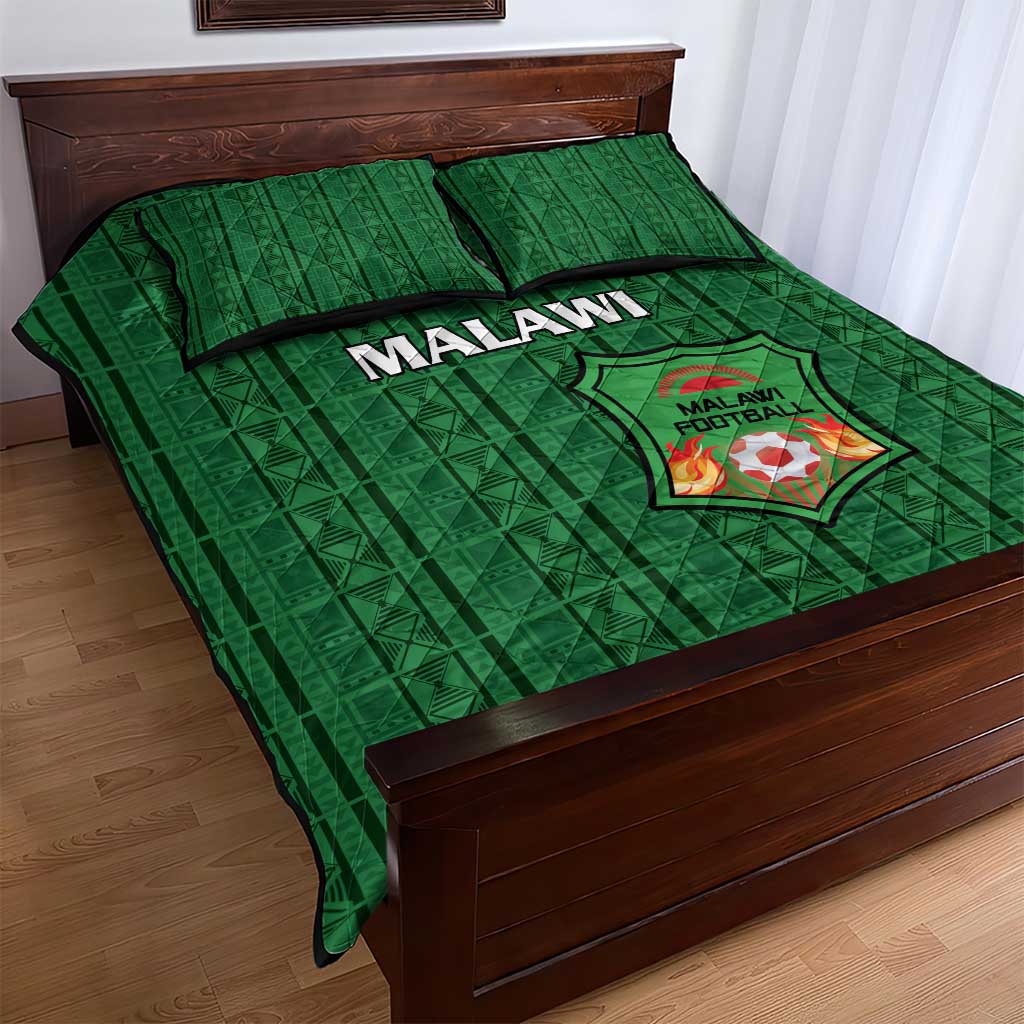 Malawi Football Quilt Bed Set Go Champions - Green - African Pride