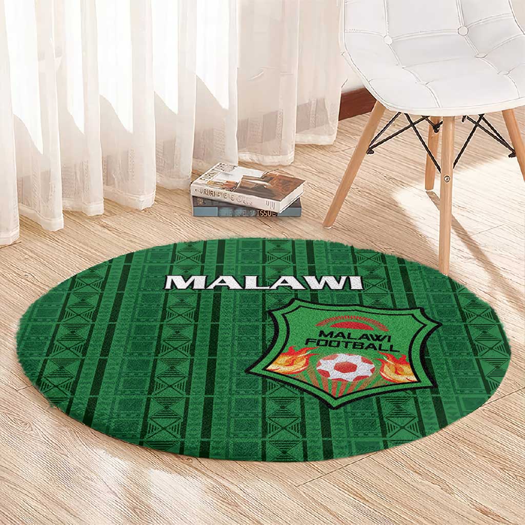 Malawi Football Round Carpet Go Champions - Green - African Pride
