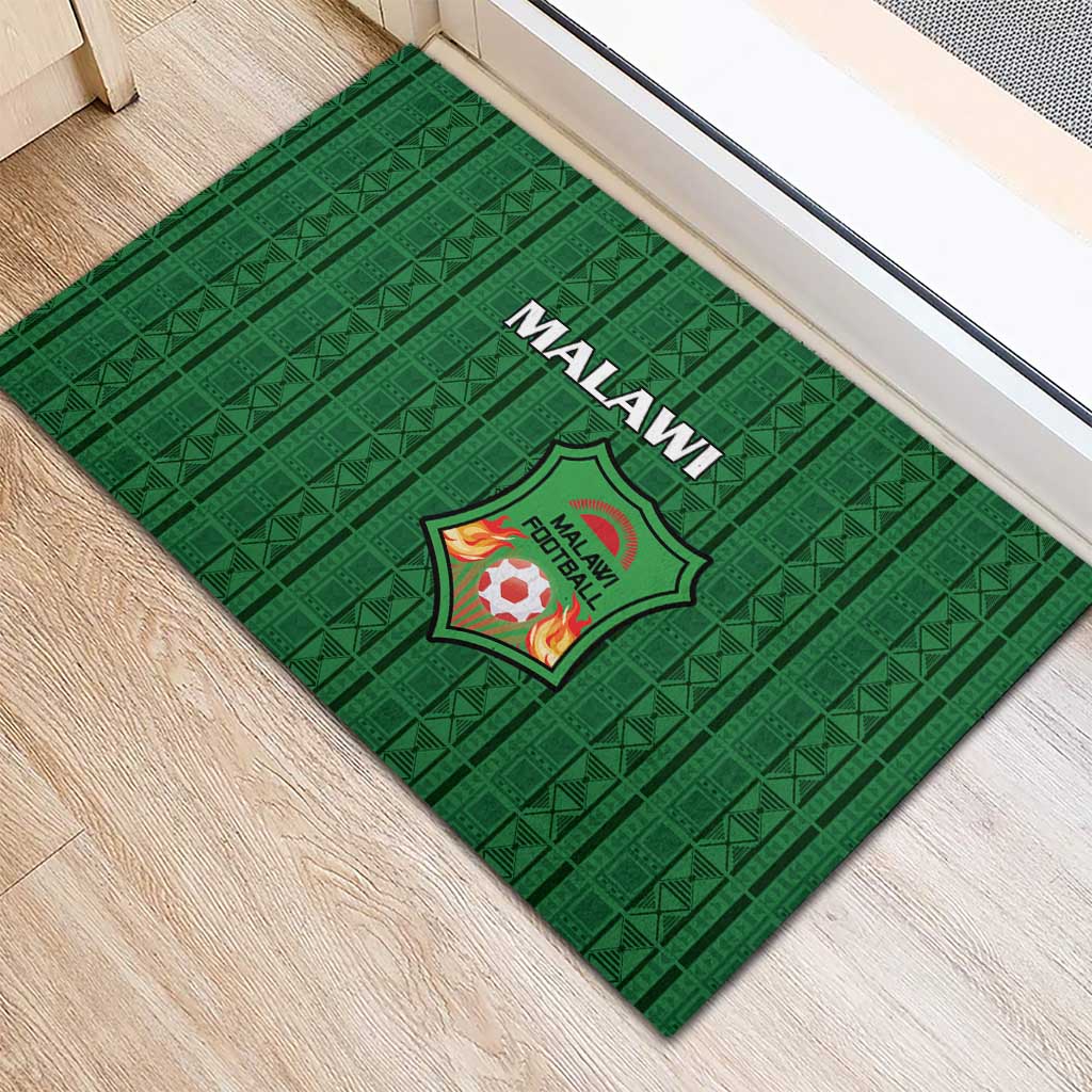 Malawi Football Rubber Doormat Go Champions - Green - African Pride