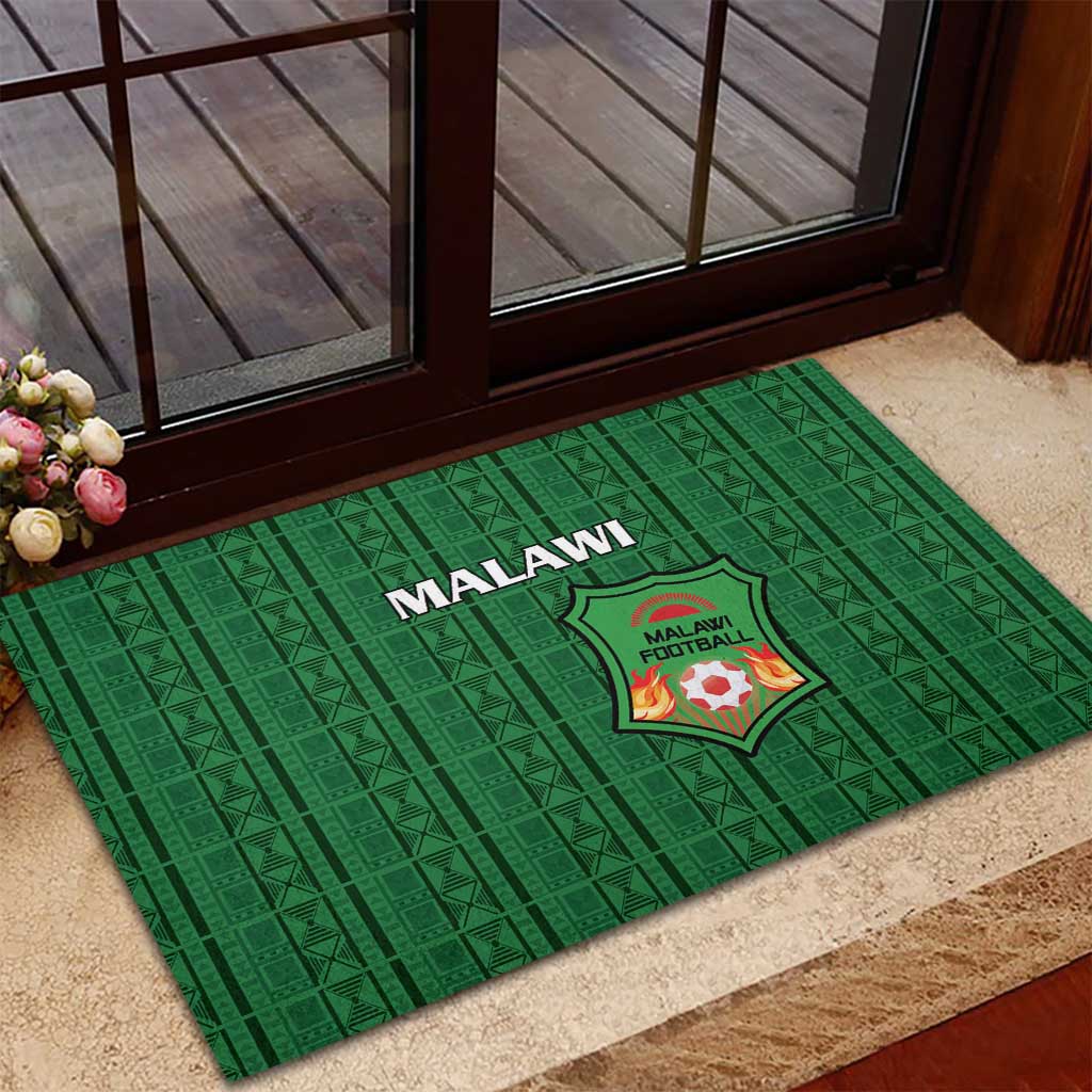 Malawi Football Rubber Doormat Go Champions - Green - African Pride
