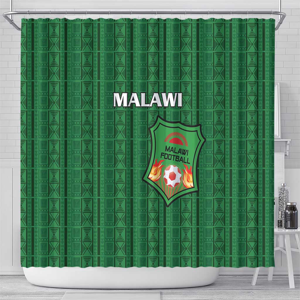 Malawi Football Shower Curtain Go Champions - Green - African Pride