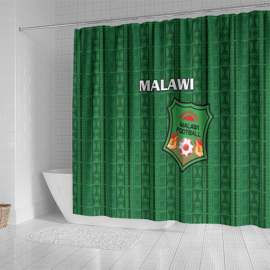 Malawi Football Shower Curtain Go Champions - Green - African Pride