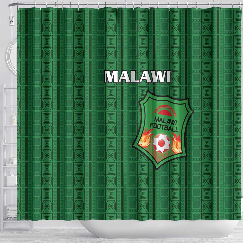 Malawi Football Shower Curtain Go Champions - Green - African Pride