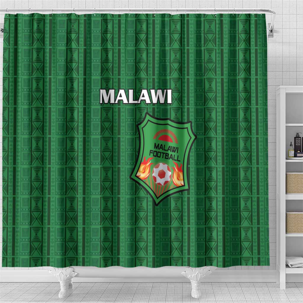 Malawi Football Shower Curtain Go Champions - Green - African Pride