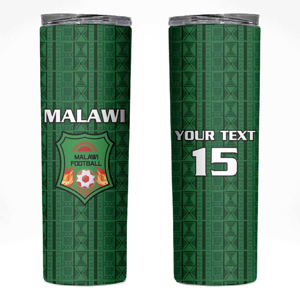 Custom Malawi Football Skinny Tumbler Go Champions - Green - African Pride