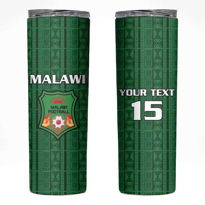 Custom Malawi Football Skinny Tumbler Go Champions - Green - African Pride