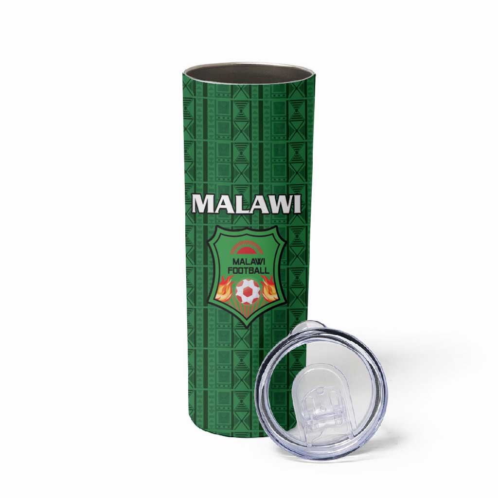 Custom Malawi Football Skinny Tumbler Go Champions - Green - African Pride