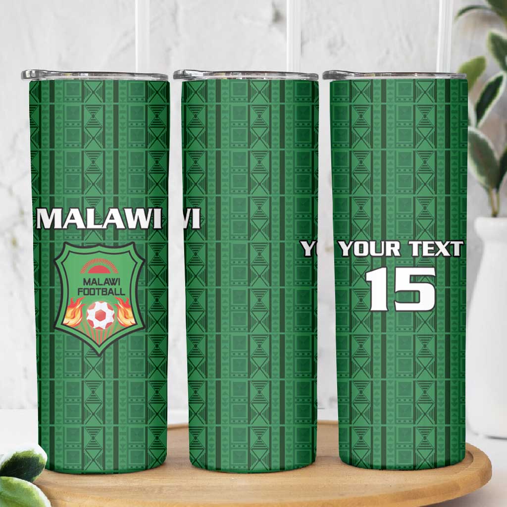Custom Malawi Football Skinny Tumbler Go Champions - Green - African Pride