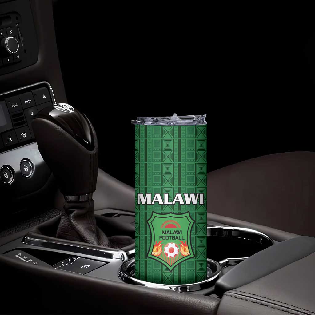 Custom Malawi Football Skinny Tumbler Go Champions - Green - African Pride