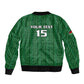 Custom Malawi Football Sleeve Zip Bomber Jacket Go Champions - Green - African Pride