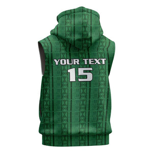 Custom Malawi Football Sleeveless Zip Hoodie Go Champions - Green - African Pride