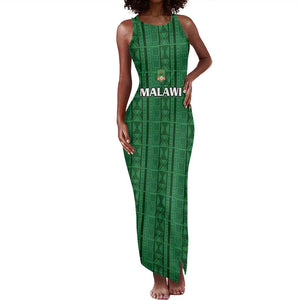 Custom Malawi Football Tank Maxi Dress Go Champions - Green - African Pride