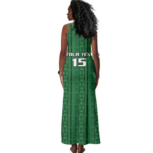 Custom Malawi Football Tank Maxi Dress Go Champions - Green - African Pride