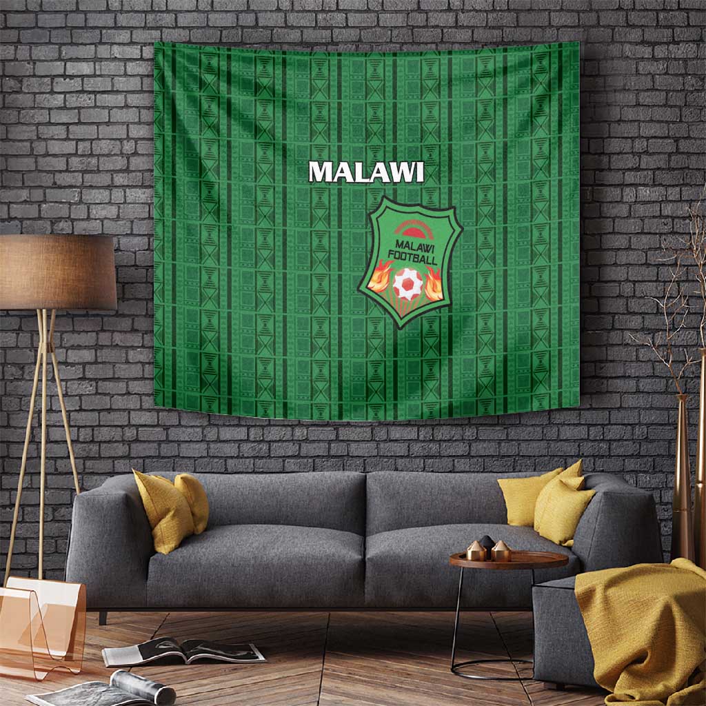 Malawi Football Tapestry Go Champions - Green - African Pride