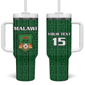 Custom Malawi Football Tumbler With Handle Go Champions - Green - African Pride