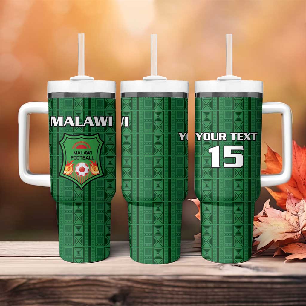 Custom Malawi Football Tumbler With Handle Go Champions - Green - African Pride