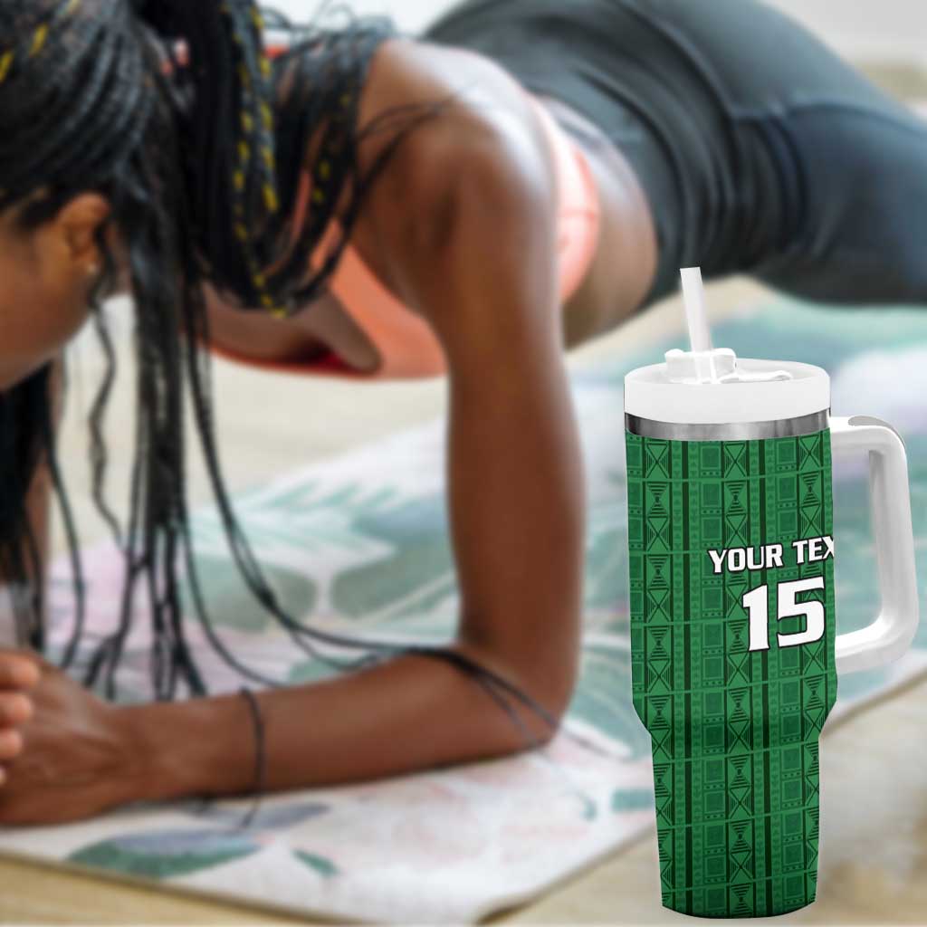 Custom Malawi Football Tumbler With Handle Go Champions - Green - African Pride