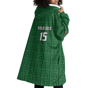 Custom Malawi Football Wearable Blanket Hoodie Go Champions - Green - African Pride