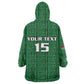 Custom Malawi Football Wearable Blanket Hoodie Go Champions - Green - African Pride