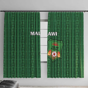 Malawi Football Window Curtain Go Champions - Green - African Pride