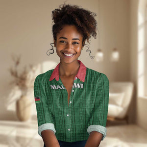 Custom Malawi Football Women Casual Shirt Go Champions - Green - African Pride