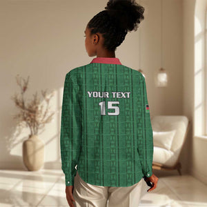 Custom Malawi Football Women Casual Shirt Go Champions - Green - African Pride