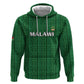 Custom Malawi Football Zip Hoodie Go Champions - Green - African Pride